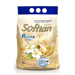 سافتلن پودرلباسشویی ماشینی کیسه حاوی تقویت کننده شستشو3کیلو